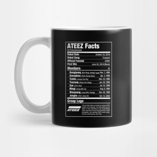 ATEEZ Kpop Nutritional Facts 2 Mug